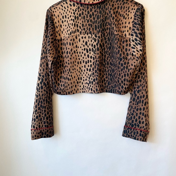 Good American The Satin Pjs Animal Print Set SZ:3 (Wmns Large) - Picture 8 of 13